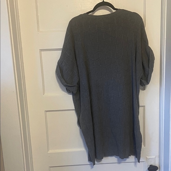 Elk Gray Knit Top one size fits all ($425 retail) cotton and wool large - Picture 6 of 7